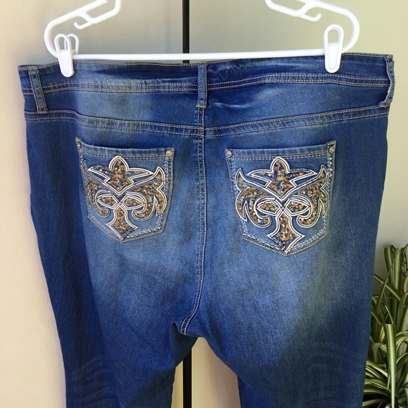 Hydraulic Jeans Womens Hydraulic Jeans 24w Euc W Embroidered W